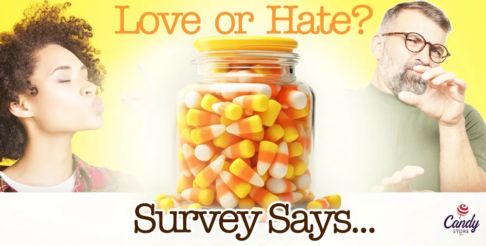 People expressing love and hate for candy corn, showing passionate reactions